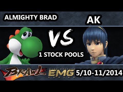 GOML - Almighty Brad (Yoshi, Ike) Vs. AK (Marth) SSBB 1 Stock Pools - Super Smash Bros. Brawl
