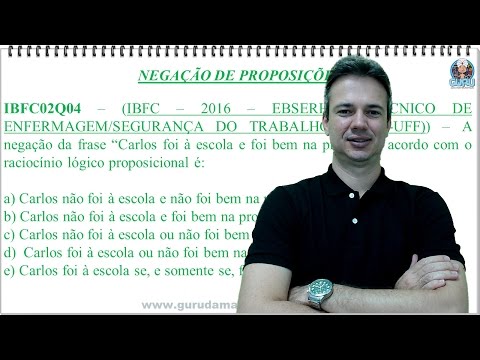 IBFC05NMQ04 - IBFC - 2016 - EBSERH - NEGAÇÃO DE PROPOSIÇÕES