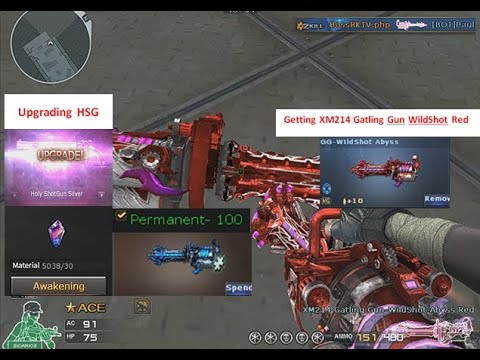 Upgrading HSG LvL 2 & LvL 2 XM214 Gatling Gun-WildShot-Abyss Red