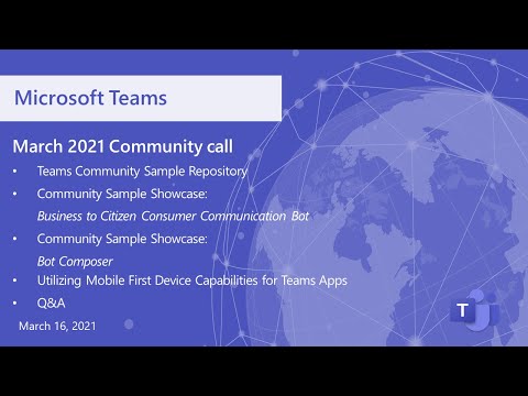 Microsoft Teams community call March 2021