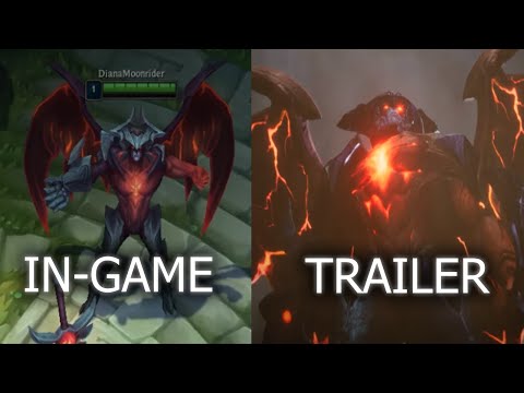 Aatrox cinematic vs in game