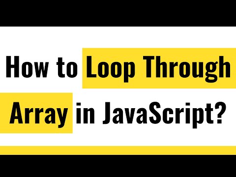 How To Loop Through An Array In Javascript