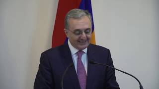 Allocution de S.E. Zohrab Mnatsakanyan Ministre des Affaires étrangères d’Arménie