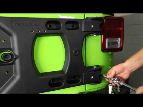 Installation: TeraFlex Heavy Duty Hinged Carrier and Adjustable Spare Tire Mounting Kit - 4838150