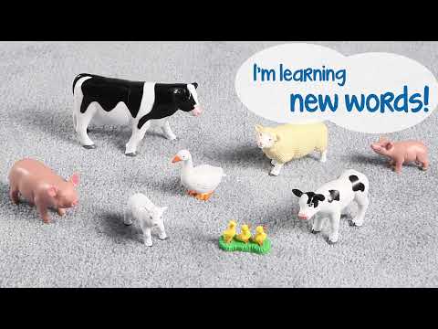 Slide 4 - Jumbo Farm Animals: Mommas and Babies, Set of 8 (video)