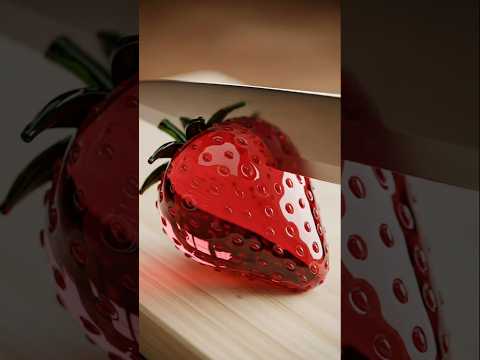 strawberry🍓 fruit Cutting ASMR! #ai #fruitcutting #fruit #strawberry #viral.