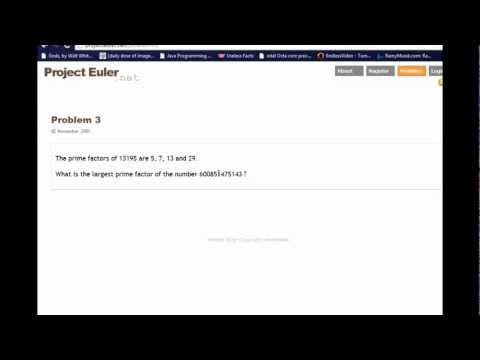 Project Euler Problem 3 In Java