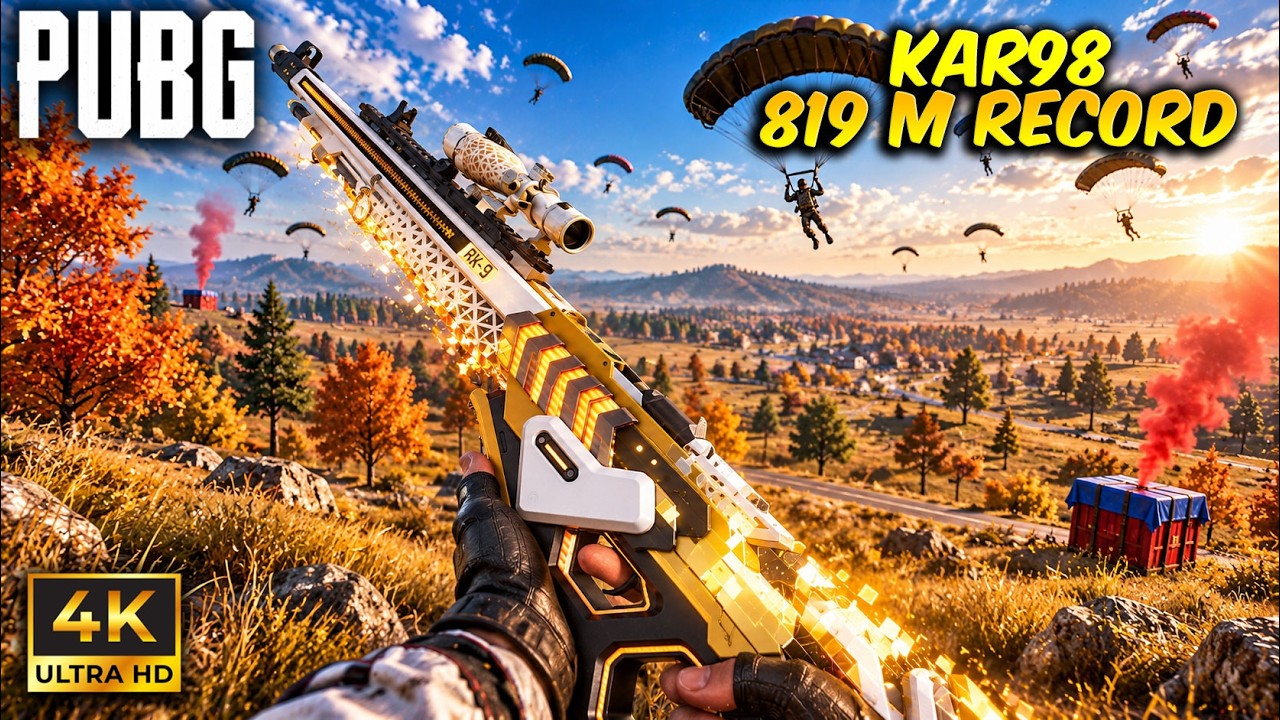 PUBG PC: USE el KAR98 MAXEADO y HAGO UN TIRO DE 819 METROS 😎 GRAFICOS al MÁXIMO se ven INCREIBLES