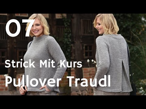 Trachtenpullover mit Kellerfalte stricken #7 - Einzeltechnik Raglan Abnahmen stricken