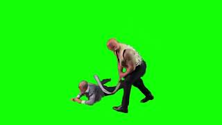 The Rock hits Cody Rhodes with a weight belt green screen