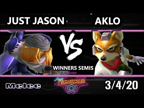 Hax’s Nightclub S1E10 Winners Semis - Just Jason (Sheik) Vs. Aklo (Fox) Smash Melee - SSBM