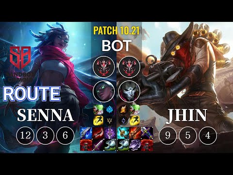 SB Route Senna vs Jhin Bot - KR Patch 10.21
