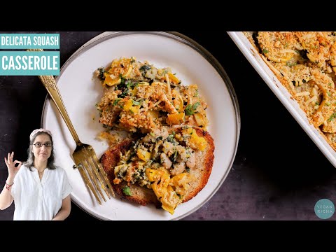 You Need this Cozy DELICATA SQUASH CASSEROLE in Your Life!