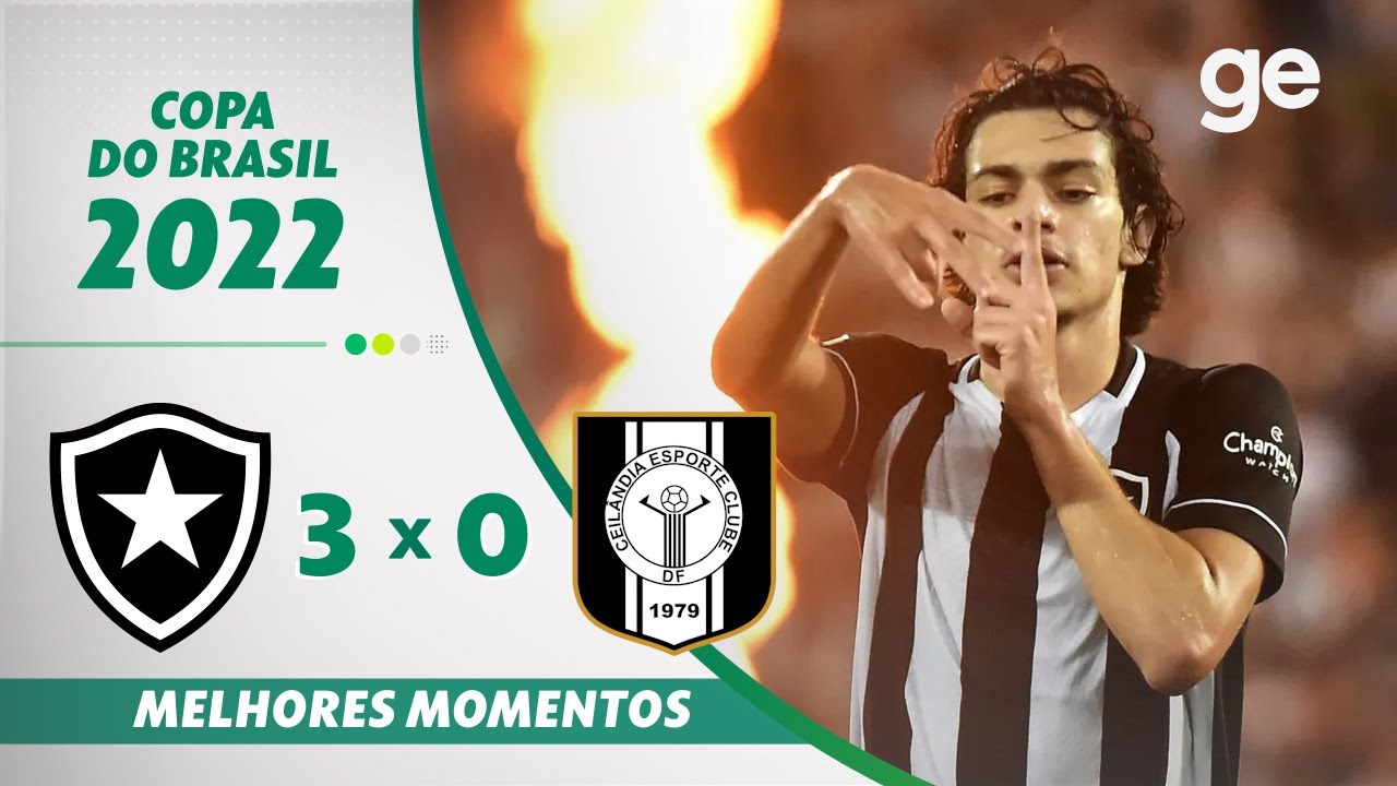 VÍDEO: Gols e melhores momentos da vitória do Botafogo sobre o Ceilândia no Nilton Santos