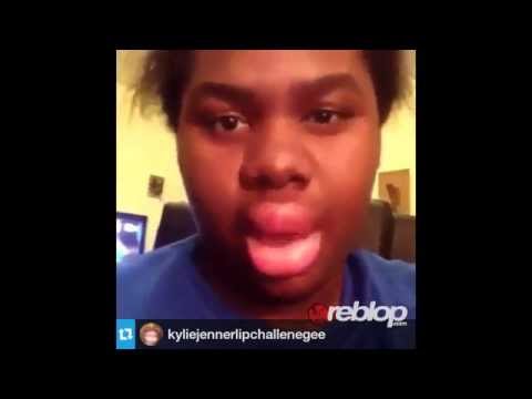 Kylie Jenner Lip Challenge Compilation Fail - Shot Glass #KylieJennerChallenge! REBLOP.COM