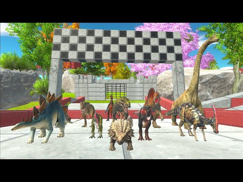 CASTLE DINOSAURS SPEED RACE COLOR JURASSIC WORLD - Animal Revolt Battle Simulator