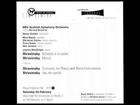 Stravinsky - opera - Mavra (22.02.1997)