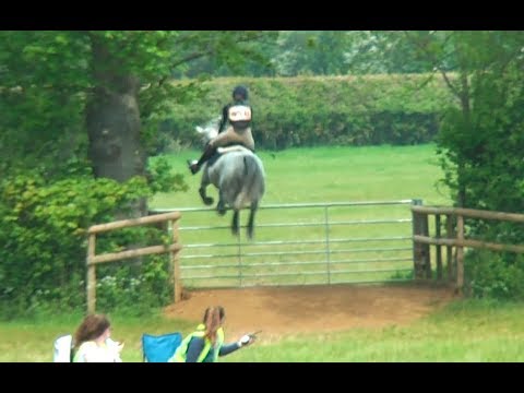 Horse leaves course with rider over 7 bar gate!