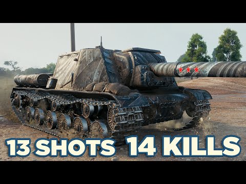 ISU-152 • 13 SHOTS - 14 KILLS • World of Tanks