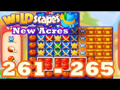 Wildscapes: New Acres Level 261 - 265 HD Gameplay | 3 match puzzle | android | 262 | 263 | 264 | IOS