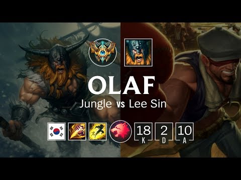 Olaf Jungle vs Lee Sin - KR Challenger Patch 8.23