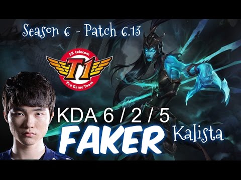 SKT T1 Faker KALISTA ADC vs SIVIR - Patch 6.13 KR Ranked | League of Legends