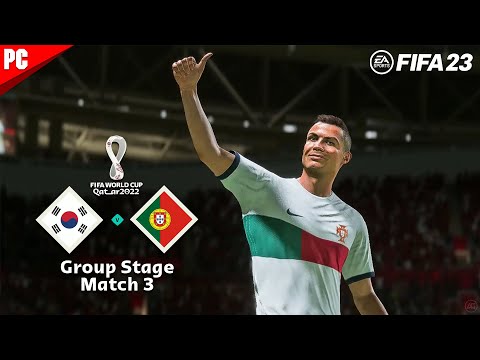 Korea vs Portugal - FIFA 23 Gameplay - FIFA World Cup 2022 - Portugal Playthrough | PC™