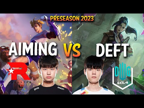 KT Aiming vs DK Deft - EZREAL vs CAITLYN ADC - KR Ranked