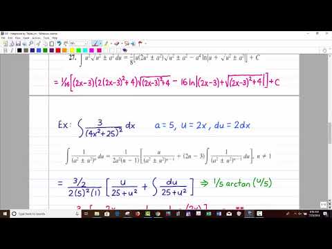 MATH 2414 - Integration by Tables