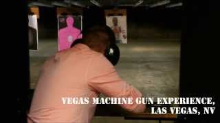 Chris Shooting an all black AK-47 at the Vegas Machine Gun Experience