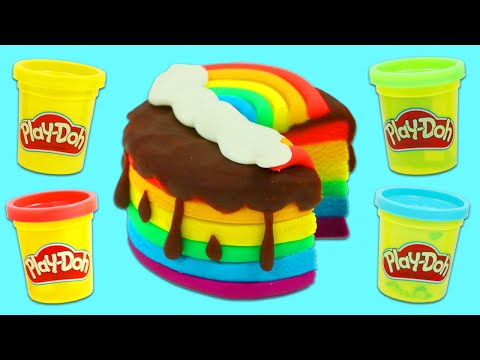 Play Doh Rainbow Layer Cakes | Fun & Easy Play Dough Art!