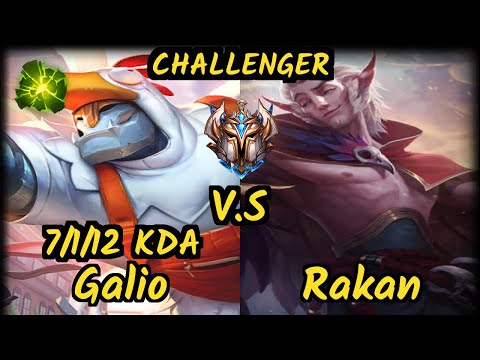 SKT T1 Kuri (GALIO) vs RAKAN - 7/1/12 KDA BOTTOM SUPPORT CHALLENGER GAMEPLAY - KR
