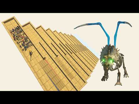ESCAPE FROM ALIEN SKELETON TRICERATOPS - Animal Revolt Battle Simulator ARBS
