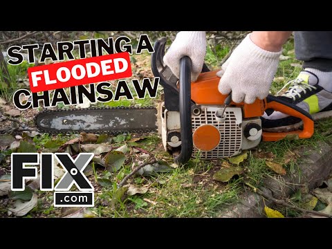Is your chainsaw flooded? Watch this to get it back to life!