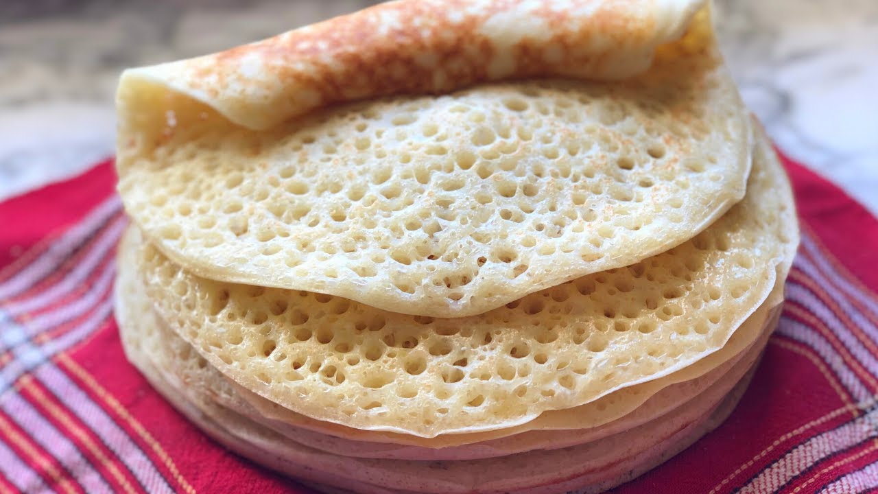 Recette baghrir (mille trous) à la farine - بغرير الفرينة ساهل وخفيف