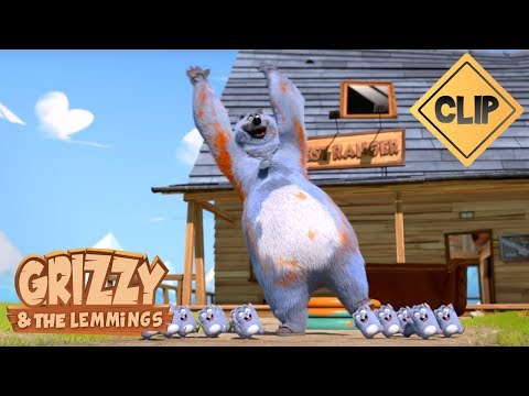 Grizzy tries to be adopted by the Lemmings - Grizzy & les Lemmings