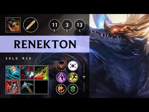 Renekton Mid vs Yasuo - KR Grandmaster Patch 25.15