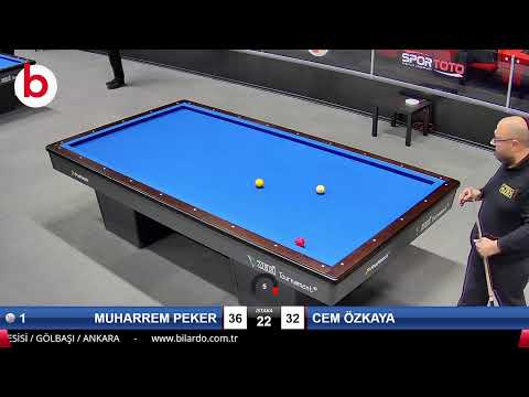 MUHARREM PEKER & CEM ÖZKAYA Bilardo Maçı - 2022 ERKEKLER 1.ETAP-FİNAL GRUBU 1/32