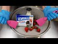 ASMR ICE CREAM ROLLS STRAWBERRY AND OREO