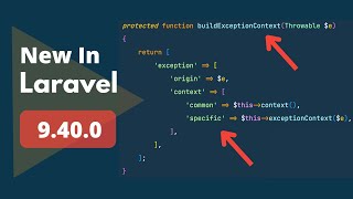 Override Exception Context Format - 5 New Things Added - New In Laravel 9.40