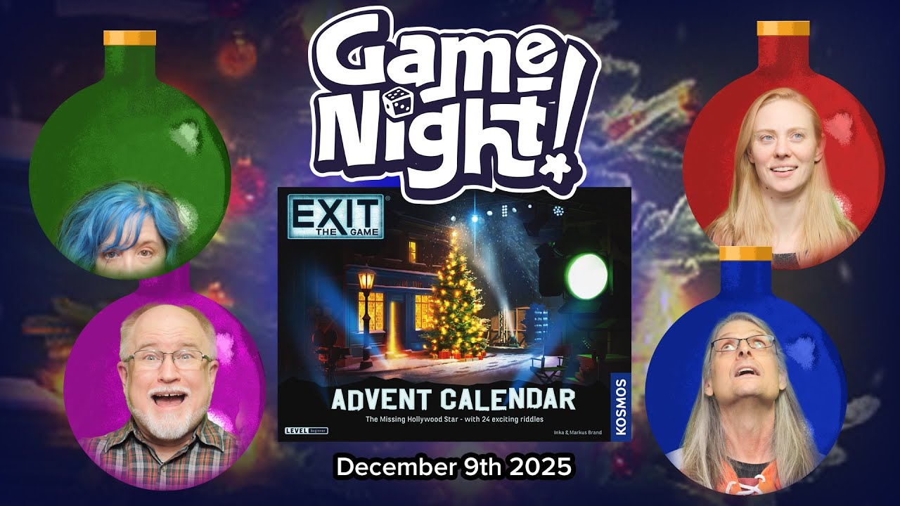 GameNight! 24 Days of Christmas Day 9 - Exit: The Game Advent Calendar - The Missing Hollywood Star