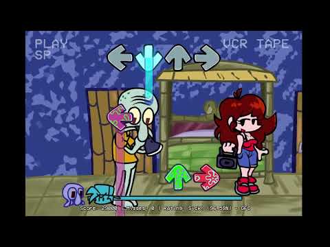 Friday Night Funkin' VS Spongebob Lost Episodes FULL WEEK + Squidward Red Mist/Crimson (FNF Mod)