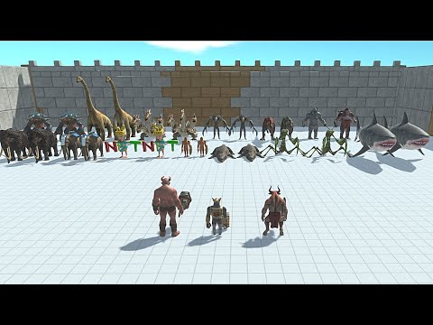 GHOR HAMMER WITH OGRE LORD & MINOTOUR - VS 2X BOSS - Animal Revolt Battle Simulator