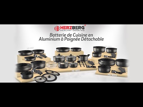 Herzberg Batterie casserole Avec Poignée Amovible