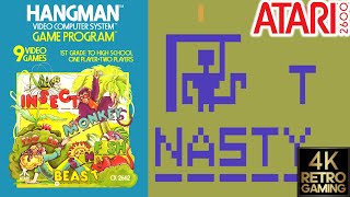 Hangman Atari 2600 4k Gameplay