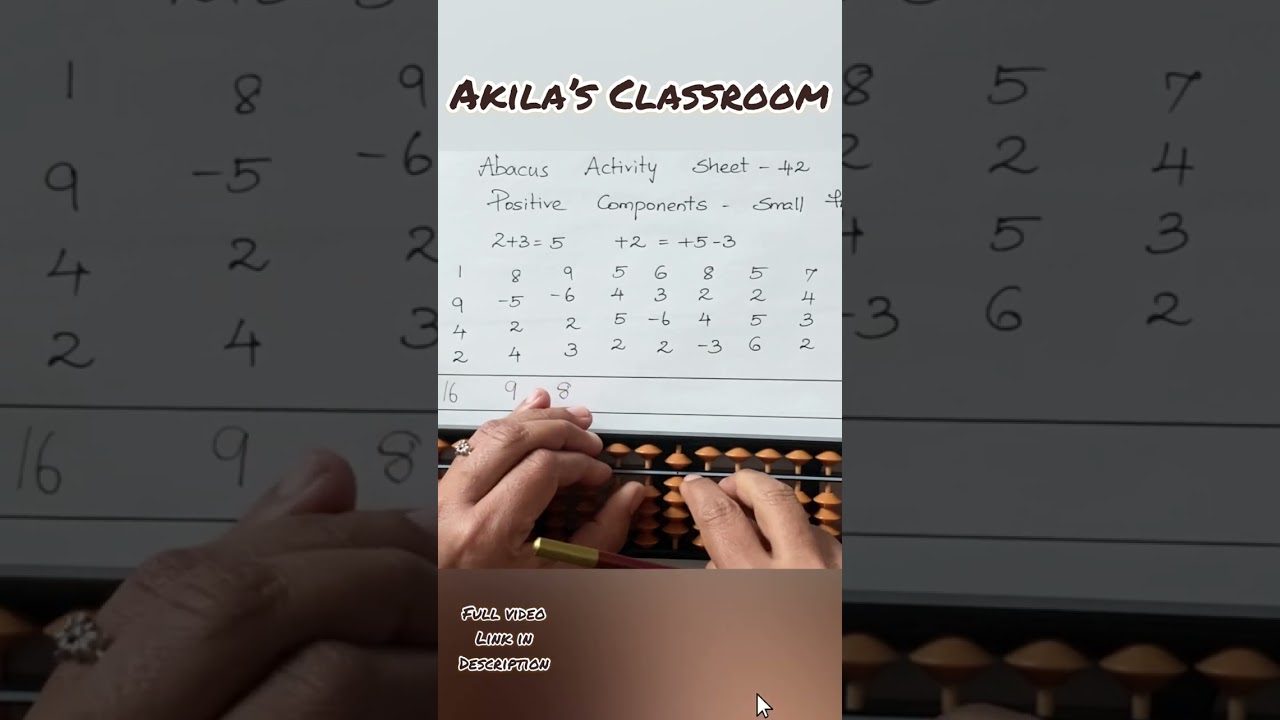+2=+5-3 | Abacus activity sheet -42|