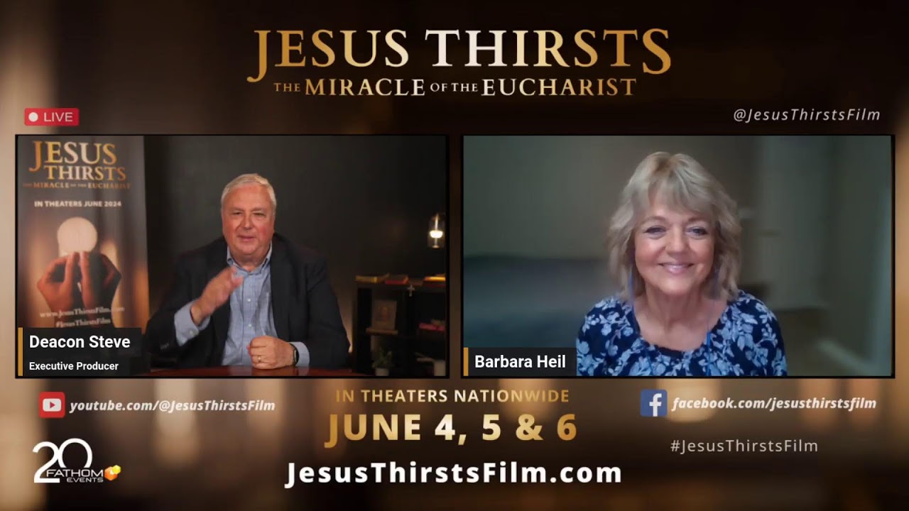 Countdown to #JesusThirstsFilm with Special Guest, Cast Member, Barbara Heil