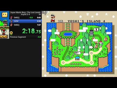 Super Mario Bros: The Lost Levels Speedrun in 5:55.1 (using SMW ACE)