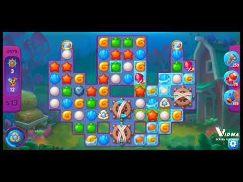 Fishdom. 9579 super hard level no boosters and diamonds. 17 moves