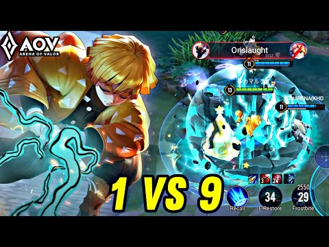 AOV : MURAD GAMEPLAY | 1 VS 9 - ARENA OF VALOR LIÊNQUÂNMOBILE ROV